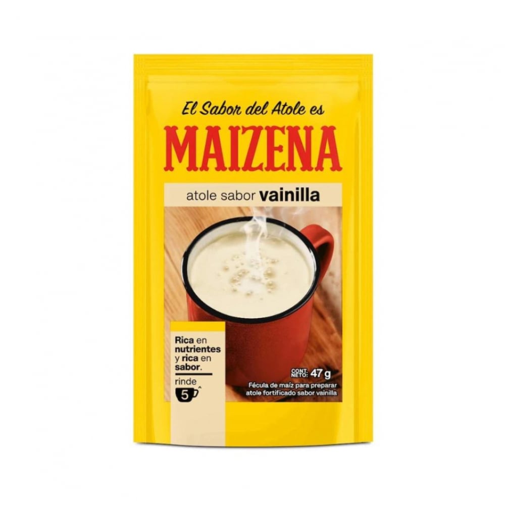 Fécula de maiz para preparar atole fortificado sabor vainilla Maizena (47 g / 1.65 oz) - Imagen 1