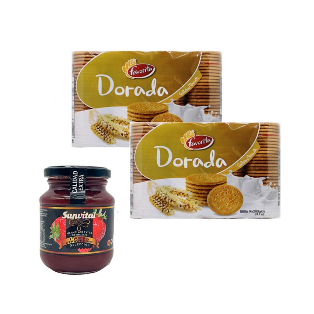 Galletas María Doradas + mermelada extra de fresa - Imagen 1