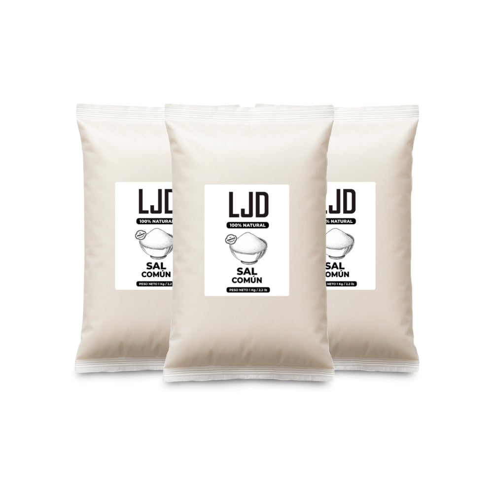 Sal común LJD (3 x 1 kg / 2.2 lb) - Imagen 1