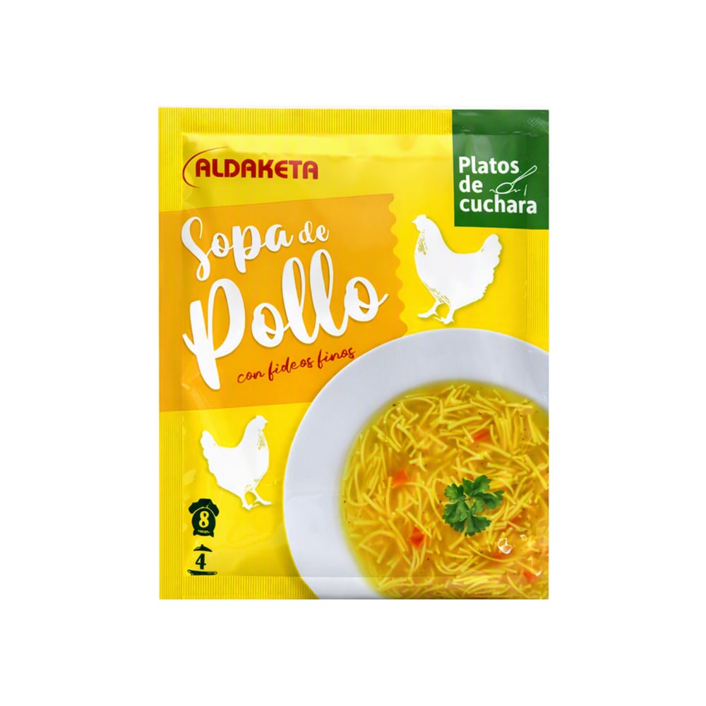 Sopa sabor pollo con fideos finos Aldaketa (66 g / 2.33 oz) - Imagen 1