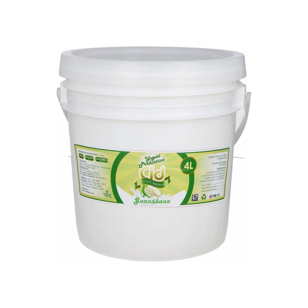 Yogurt probiótico de coágulo saborizado de guanábana Cid (4 L) - Imagen 1