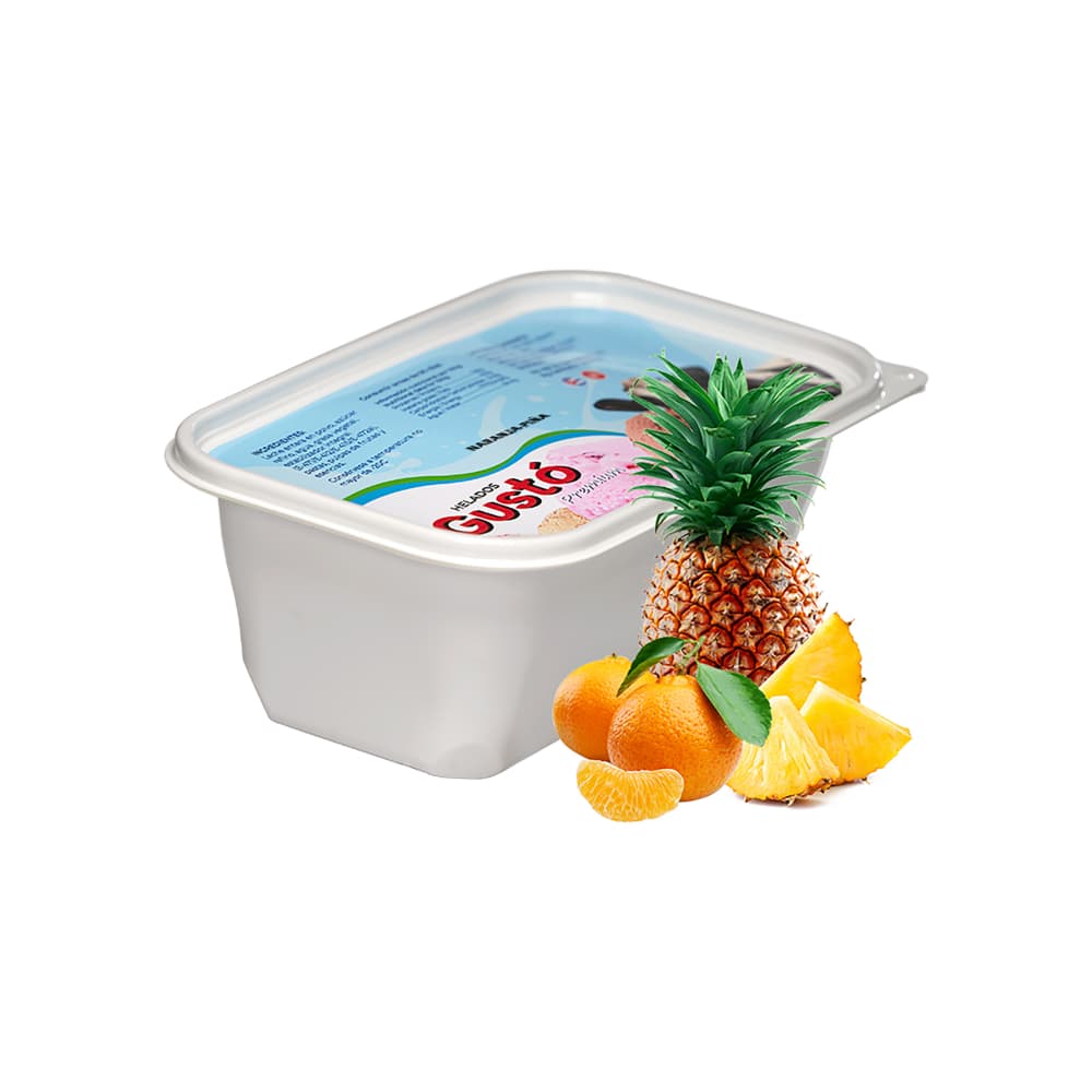 Helado Premium de naranja piña Gustó (2 L) - Imagen 1