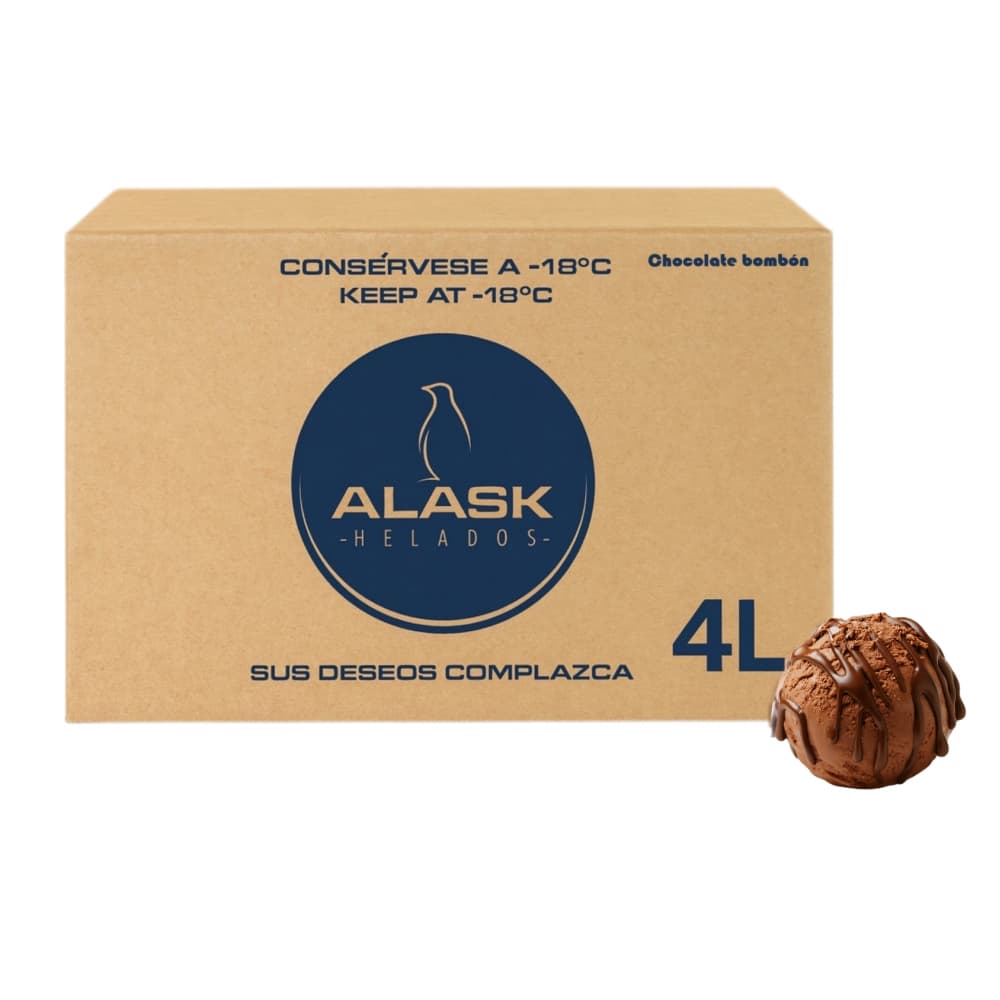 Helado sabor chocolate bombón Alask (4 L) - Imagen 1