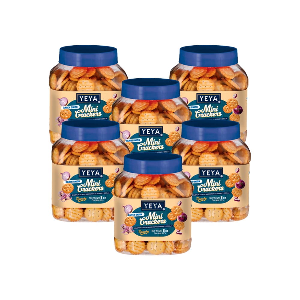 Galleticas saladas sabor crema de hierbas y cebolla YEYA (6 x 227 g ) - Imagen 1