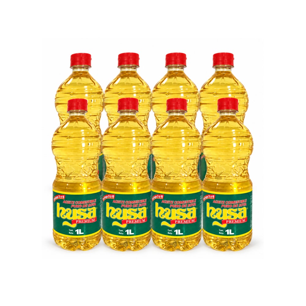 Aceite de soya puro Hysa (8 x 1 L) - Imagen 1