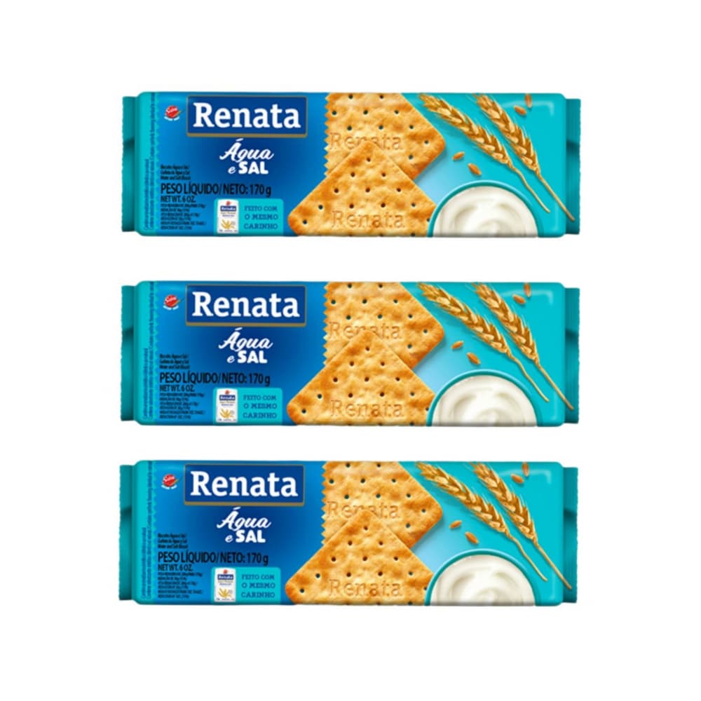 Galleta con agua y sal Renata (3 x 170 g ) - Imagen 1