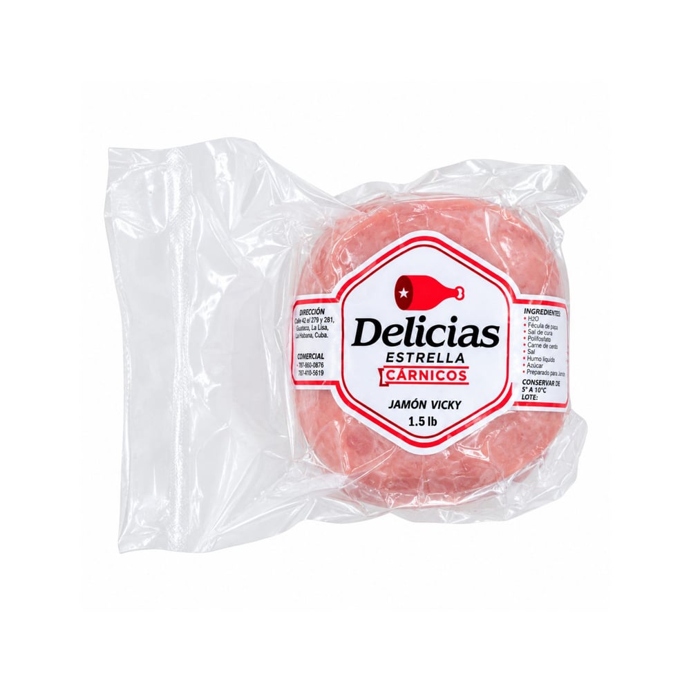 Jamón Vicky Delicias Estrella (680 g / 1.5 lb) - Imagen 1