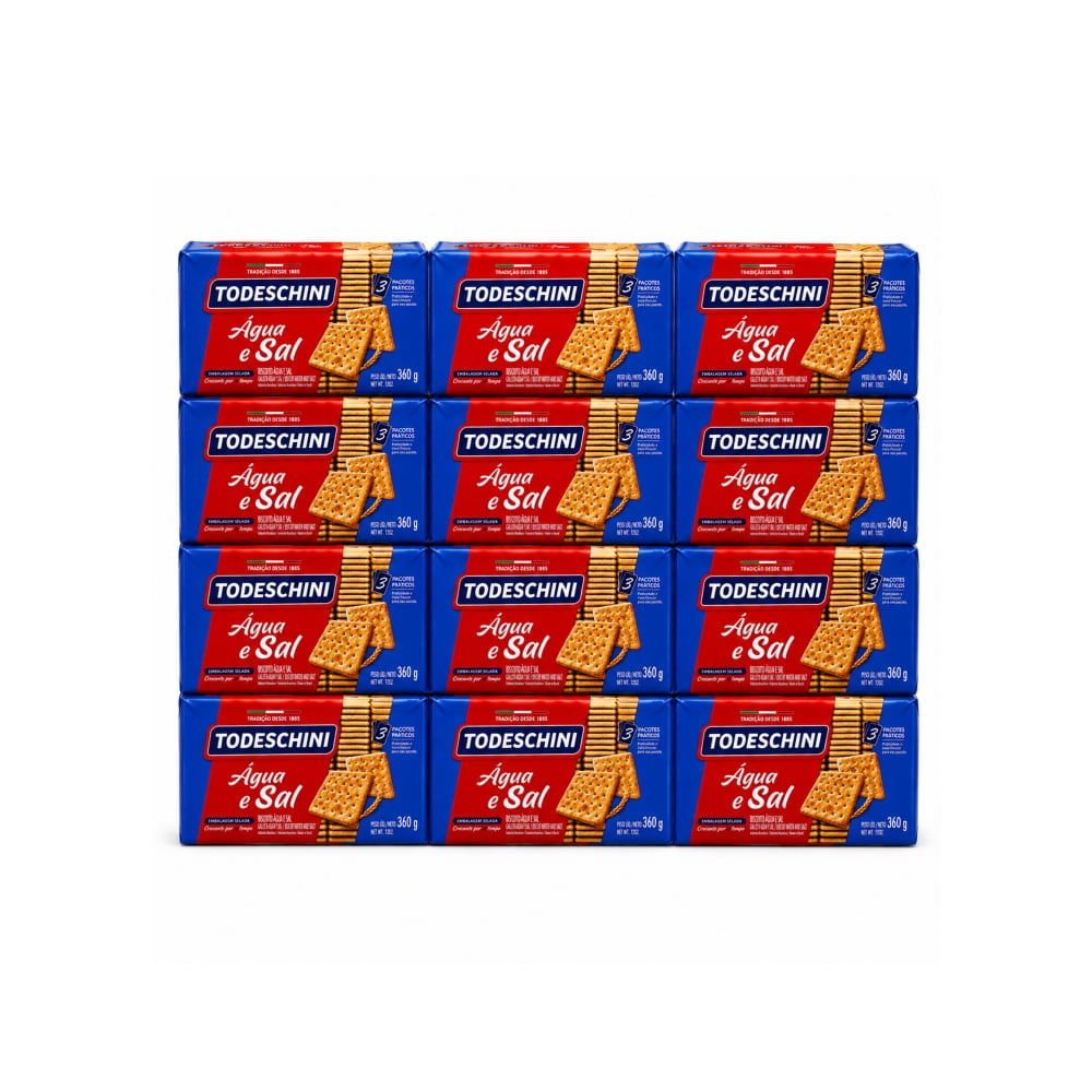 Galletas agua y sal Todeschini (12 x 360 g / 12 oz) - Imagen 1