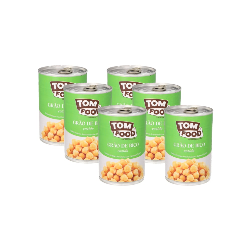 Garbanzos cocidos Tom Food (6 x 425 g / 15 oz) - Imagen 1