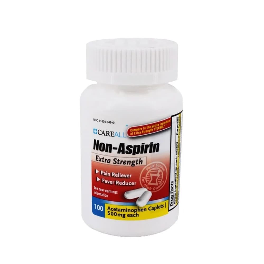 Acetaminofén Paracetamol 500 mg CareAll (100 tabletas) - Imagen 1