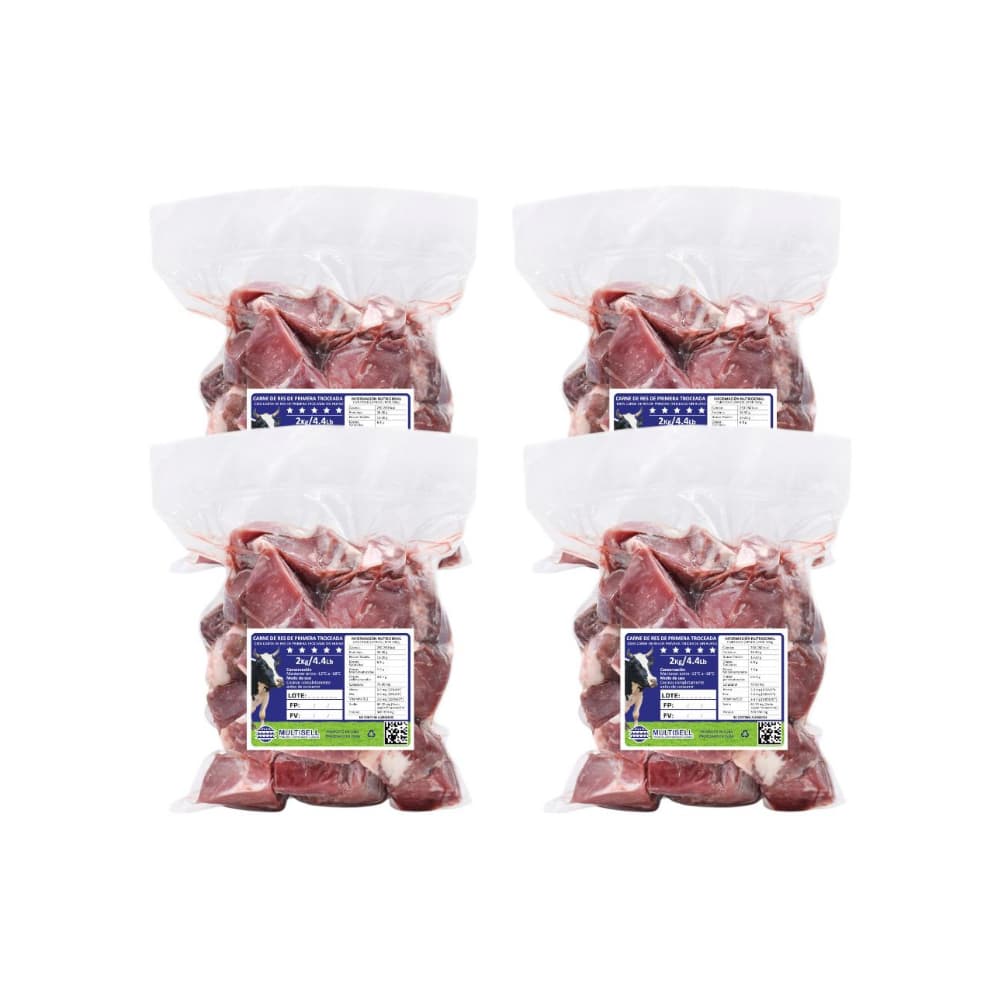 Carne de res de primera troceada Multisell (4 X 2.00 kg / 4.4 lb) - Imagen 1