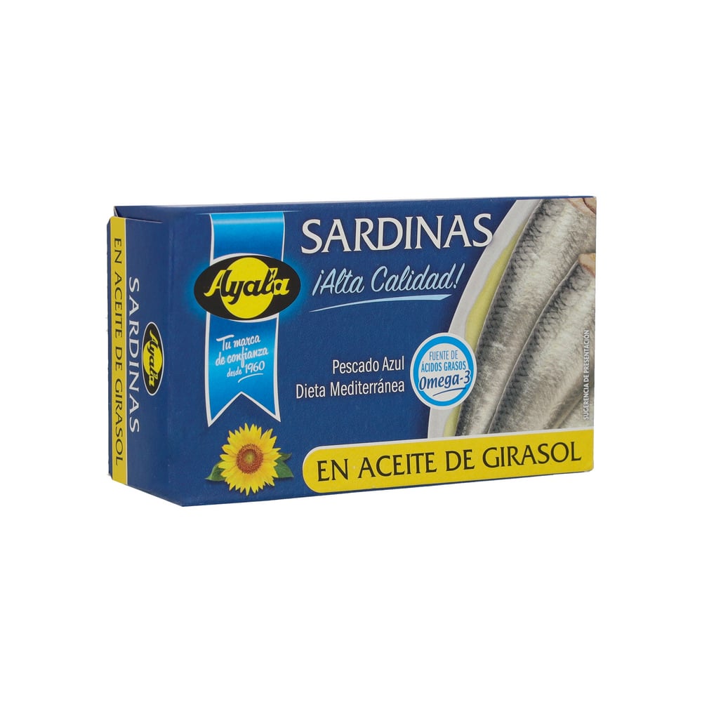 Sardinas en aceite de girasol Ayala (120 g / 4.23 oz) - Imagen 1