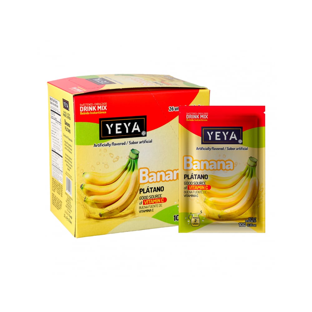 Refresco instantáneo sabor plátano YEYA (26 x 10 g / 0.35 oz) - Imagen 1