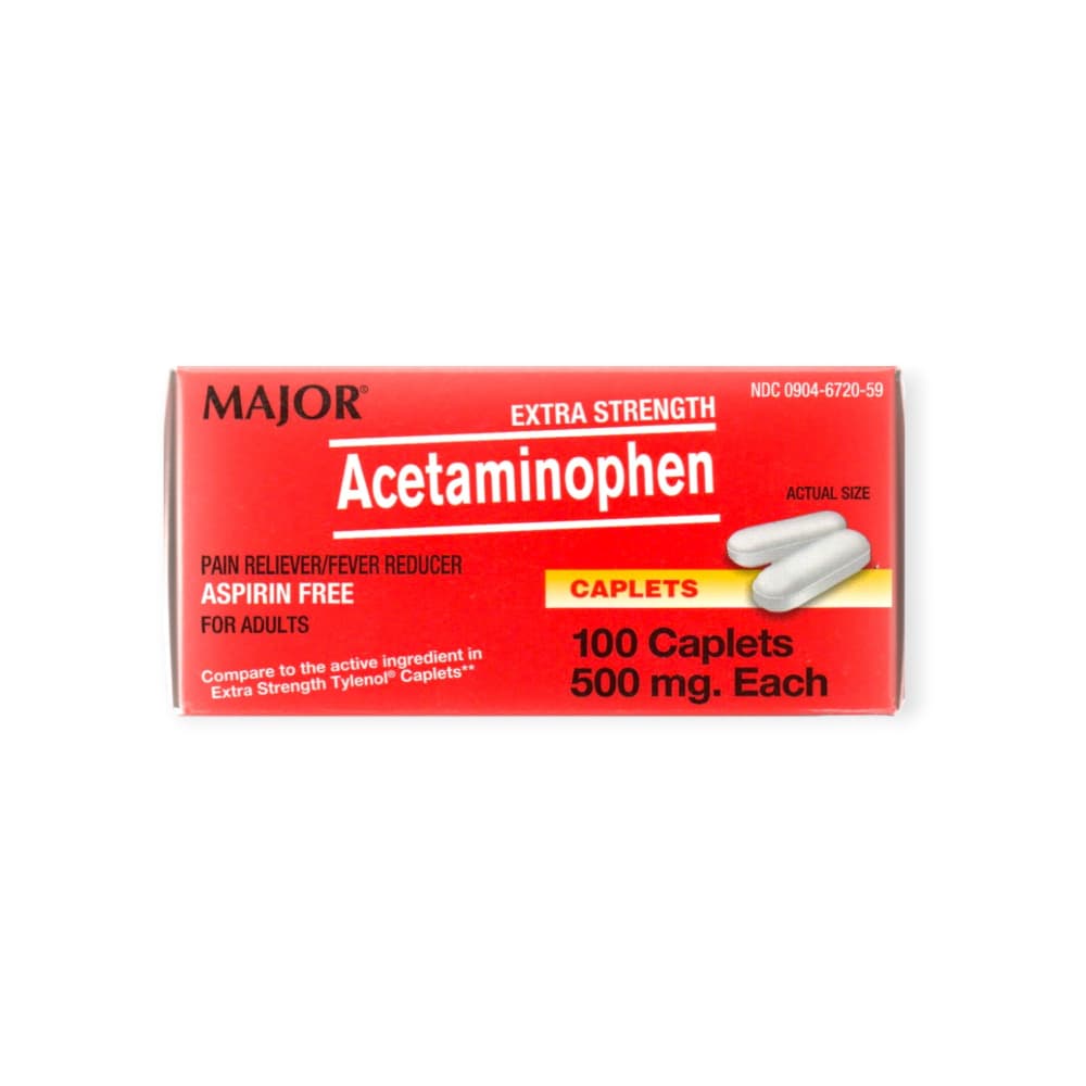 Acetaminofén 500 mg Major (100 cápsulas) - Imagen 1