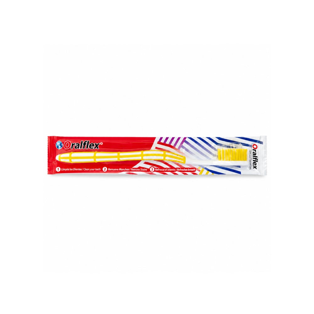 Cepillo de dientes amarillo Oralflex (1 U) - Imagen 1