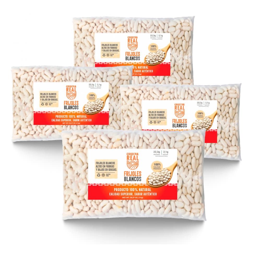 Frijoles blancos Cosecha Real (4 x 1 kg / 2.2 lb) - Imagen 1
