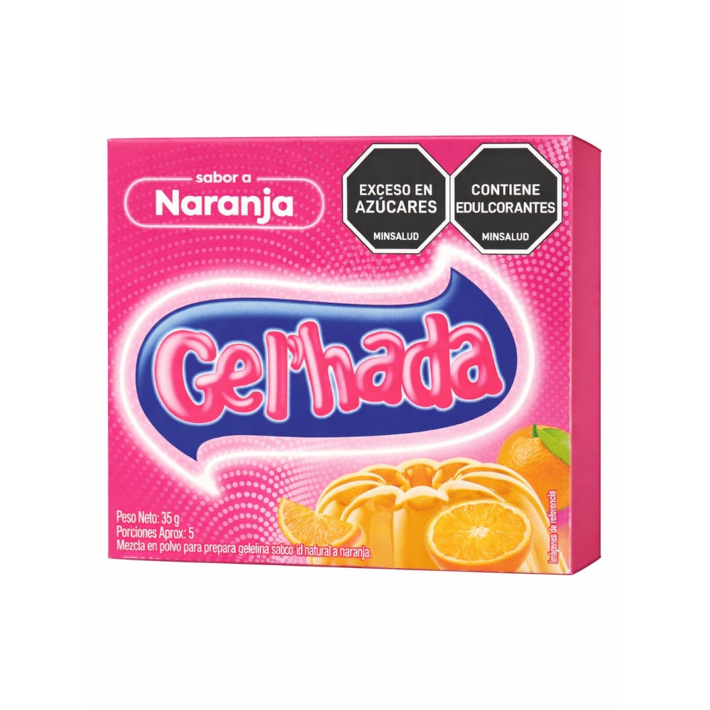 Gelatina sabor a naranja Gel’hada (35 g / 1.23 oz) - Imagen 1