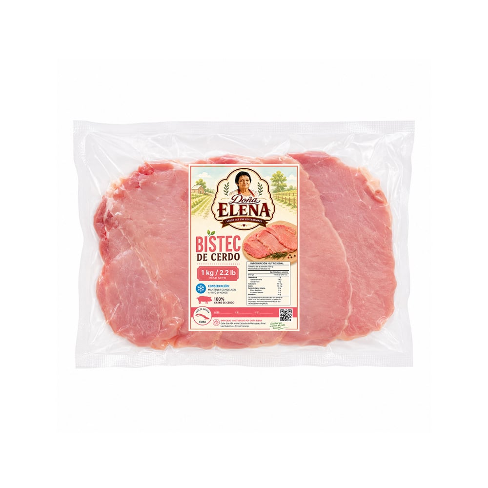 Bistec de cerdo Doña Elena (1 kg / 2.2 lb) - Imagen 1