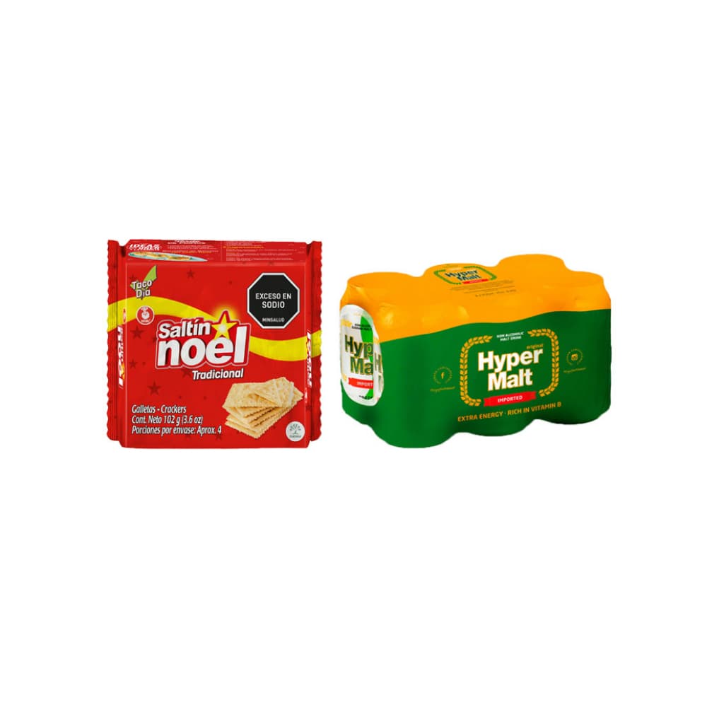 Galletas saladas tradicional + Malta - Imagen 1