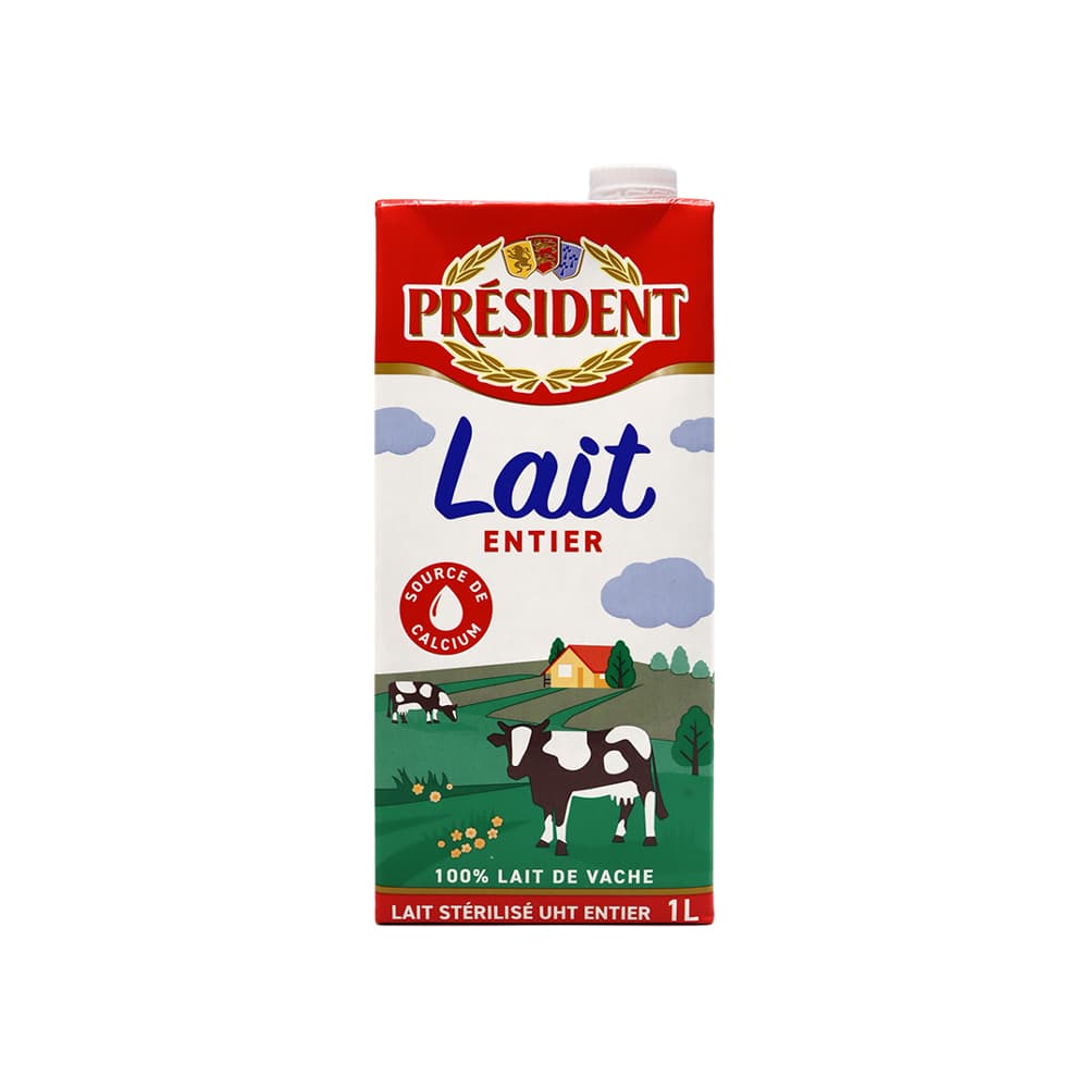 Leche entera Président (1 L) - Imagen 1