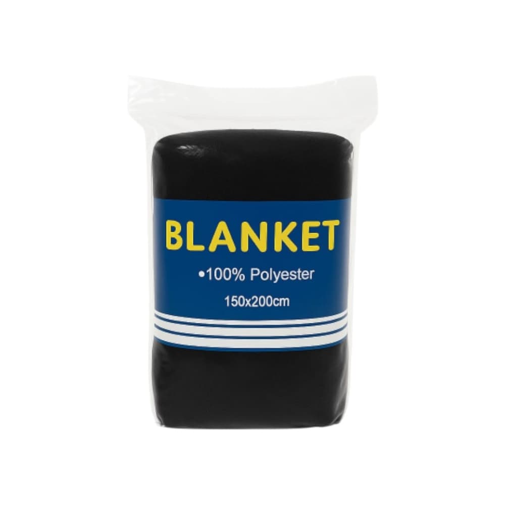 Colcha 100 % poliéster color negro 150 cm x 200 cm LGCL - Imagen 1