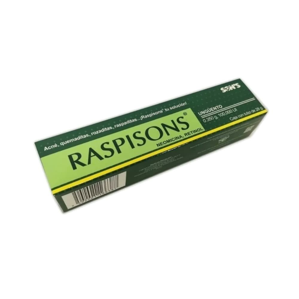 Raspisons. Neomicina 0.35 g + Retinol 100,000 UI (28 g) - Imagen 1