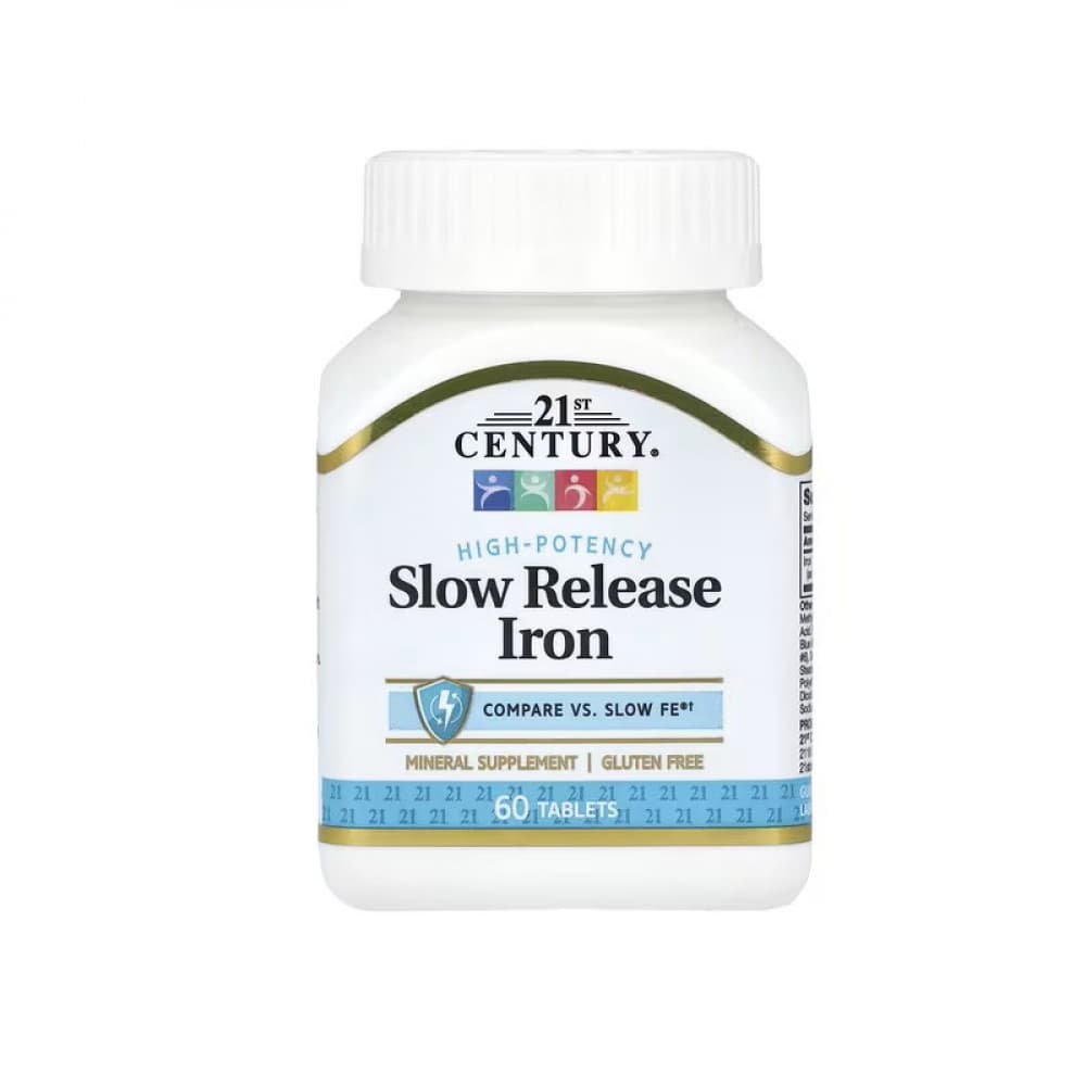 Hierro de liberación lenta 21st Century (60 tabletas) - Imagen 1