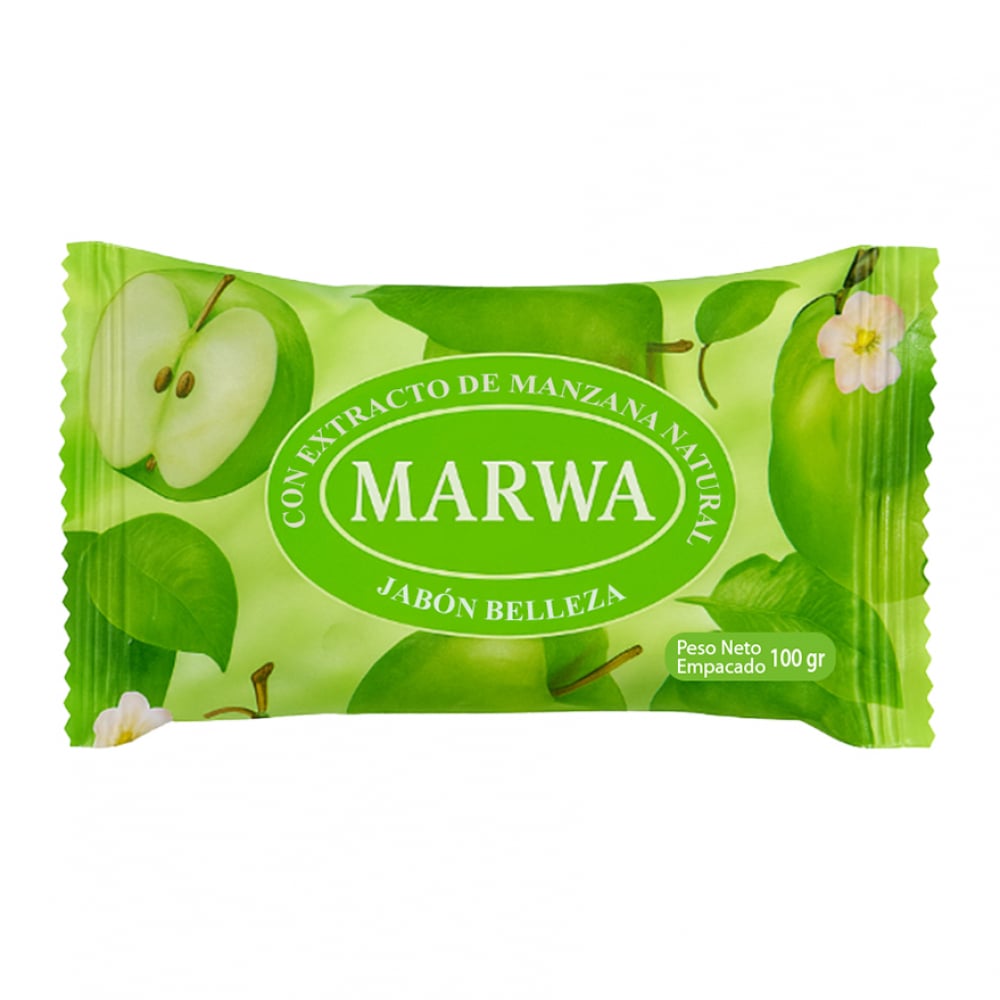 Jabón frutal con extracto de manzana Marwa (100 g / 3.53 oz) - Imagen 1