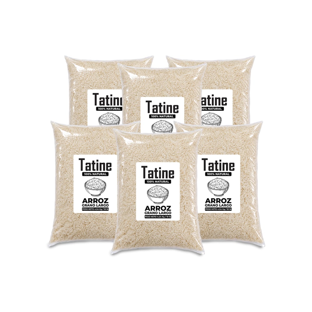 Arroz de grano largo Tatine (6 x 4.54 kg / 10 lb) - Imagen 1