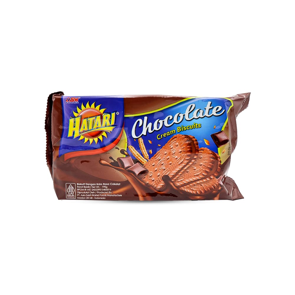 Galletas con crema sabor chocolate Hatari (190 g / 6.70 oz) - Imagen 1