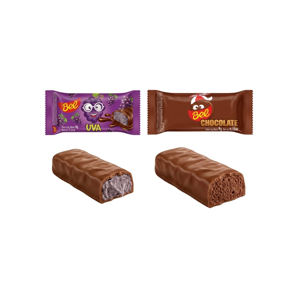 Bombones de chocolate Bel rellenos de crema de chocolate y uva - Imagen 1