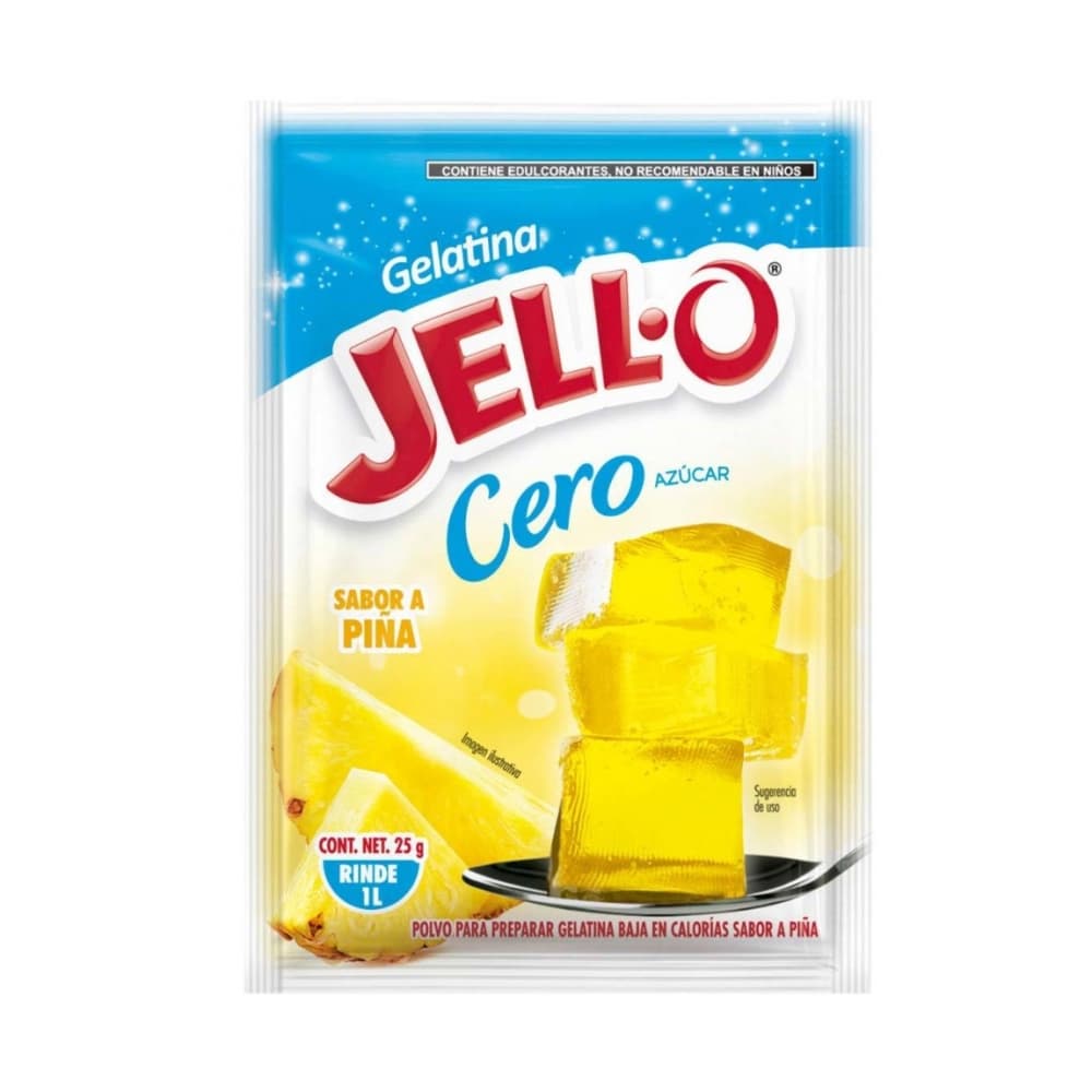 Gelatina sabor piña cero azúcar Jell-O (25 g) - Imagen 1