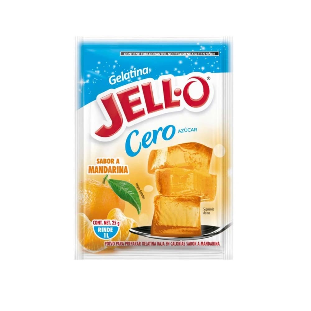 Gelatina sabor mandarina cero azúcar Jell-O (25 g) - Imagen 1