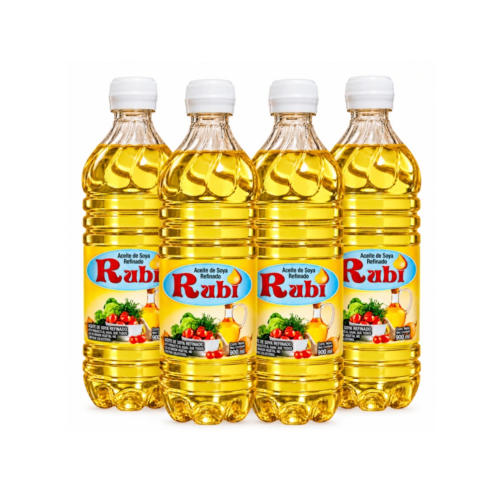 Aceite de soya refinado Rubi (4 x 900 ml) - Imagen 1
