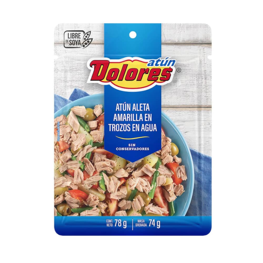 Atún de aleta amarilla en trozos en agua Dolores (78 g / 2.75 oz) - Imagen 1