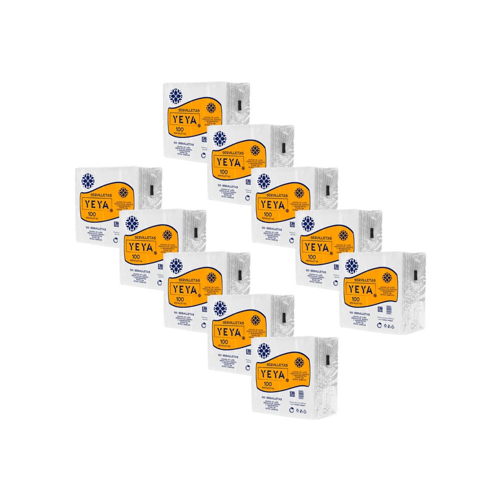 Servilletas Yeya (10 x 100 U) - Imagen 1