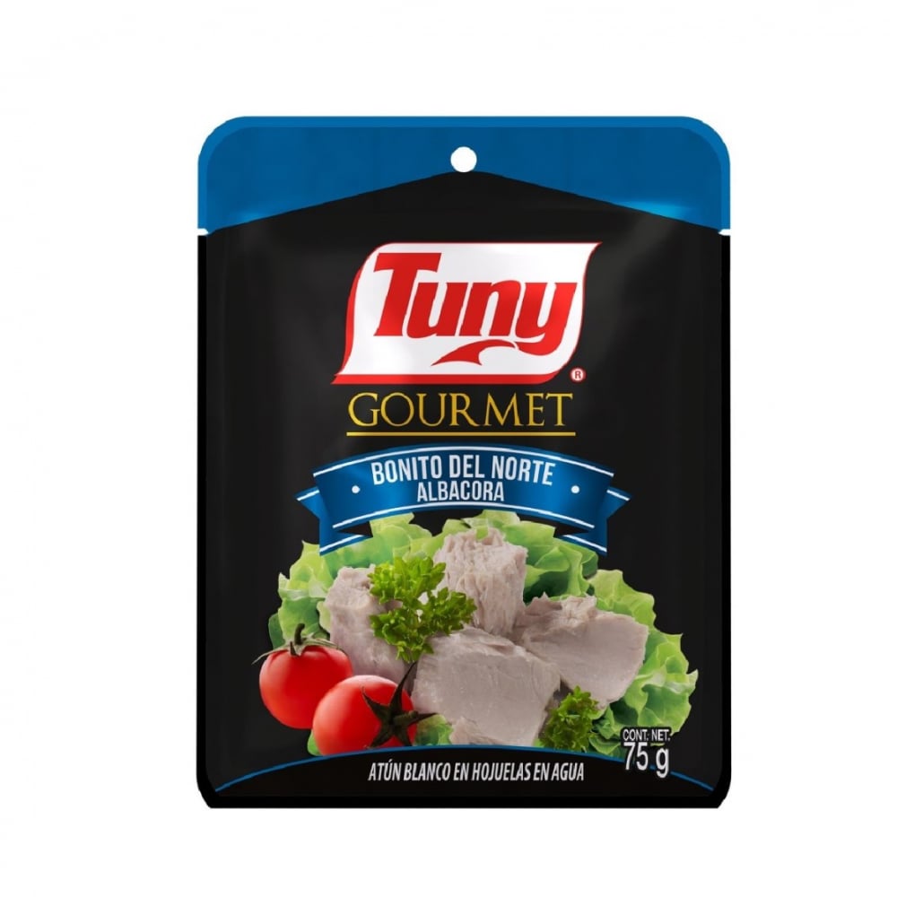 Atún blanco albacora en trozos en agua gourmet Tuny (75 g / 2.64 oz) - Imagen 1