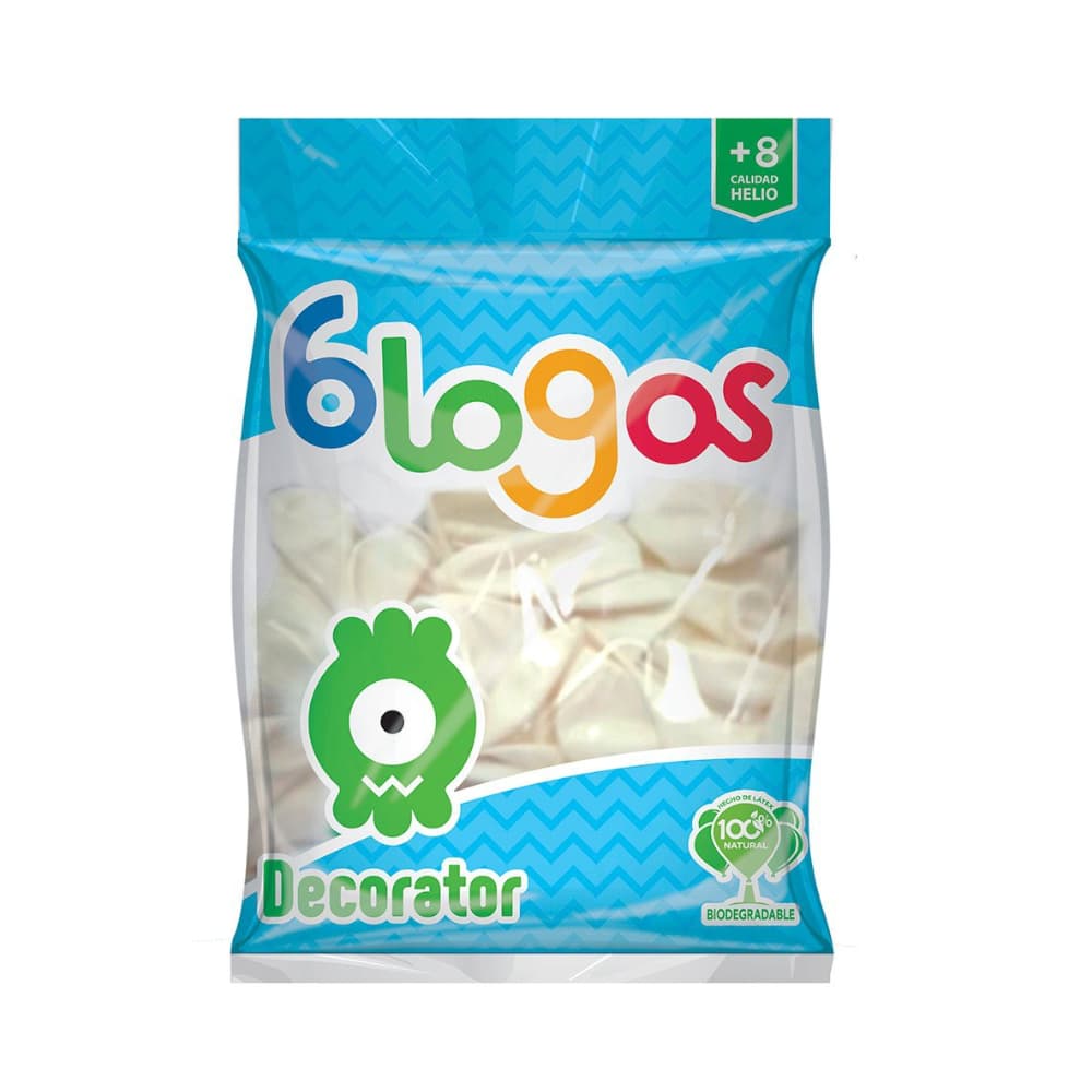 Paquete de globos blancos Blogos Decorator (50 U) - Imagen 1