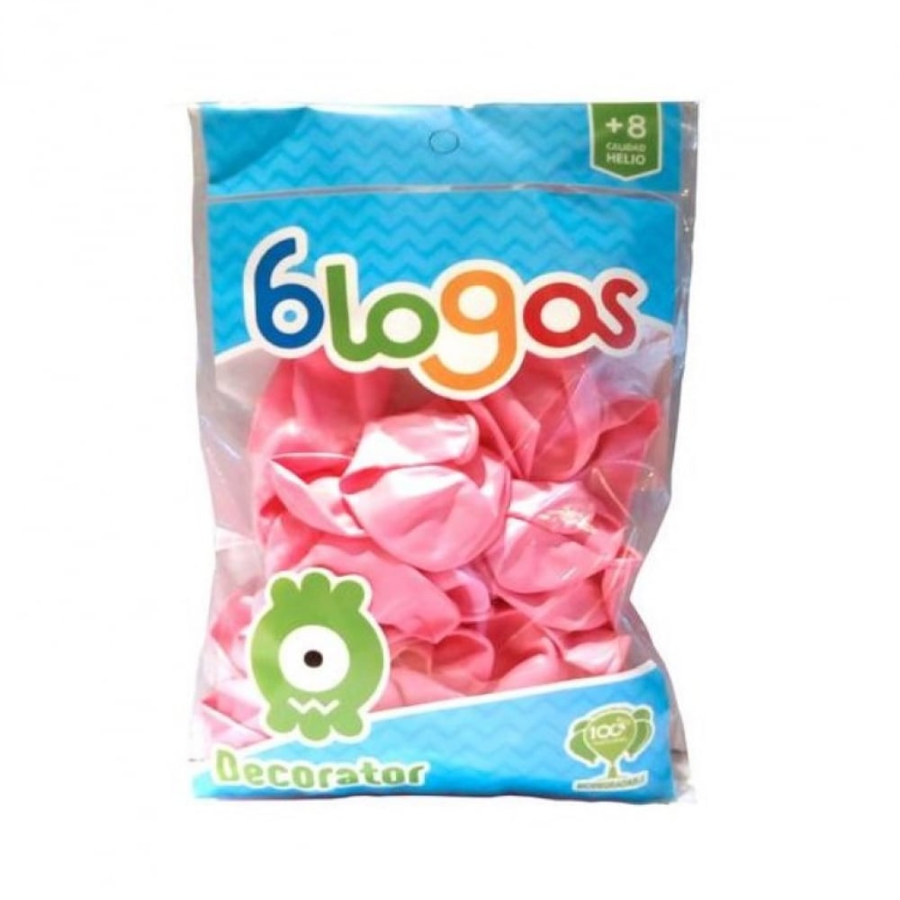 Paquete de globos rosa bebé Blogos Decorator (50 U) - Imagen 1