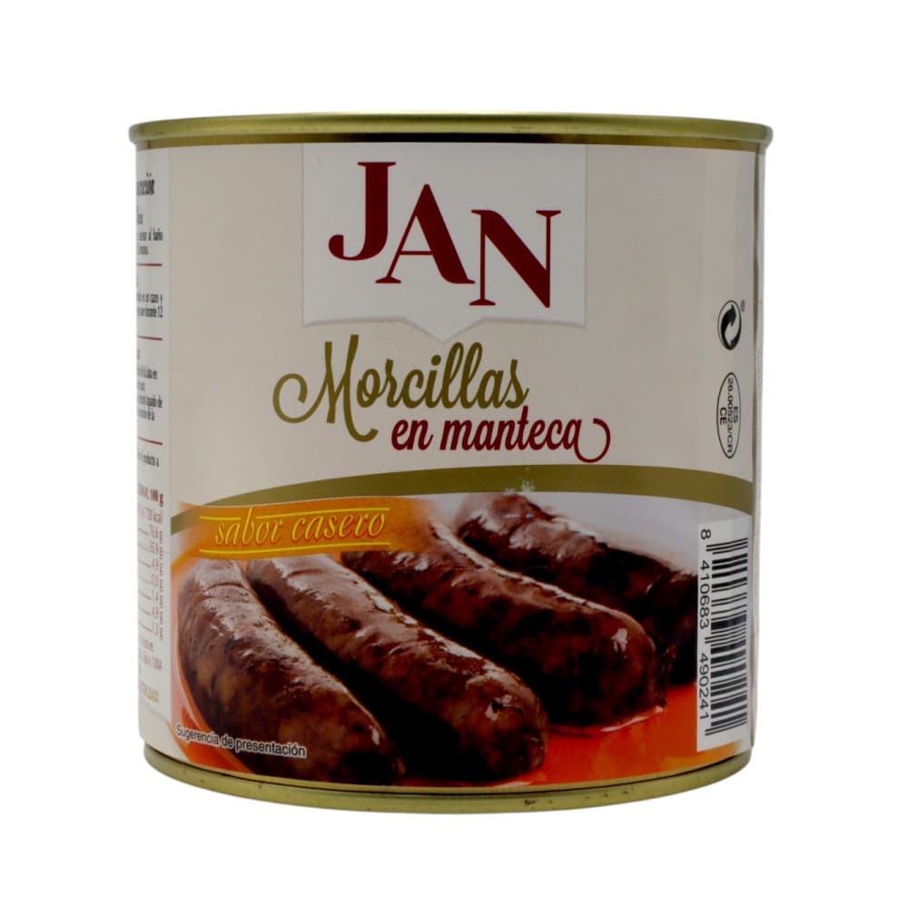 Morcillas en manteca sabor casero Jan (625 g / 1.38 lb) - Imagen 1