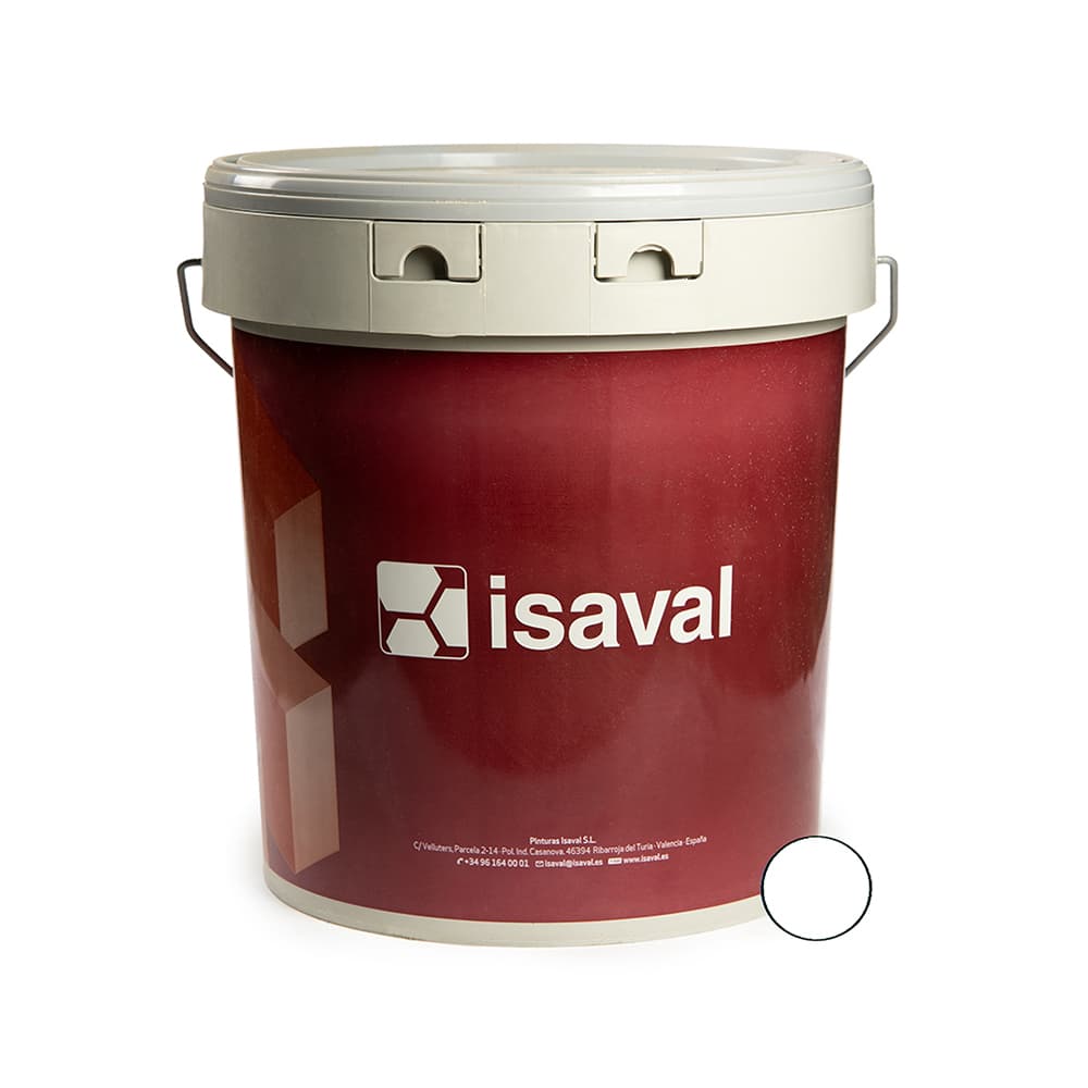 Pintura elástica impermeabilizante color blanco aislante antigoteras Isaval (14 L) - Imagen 1
