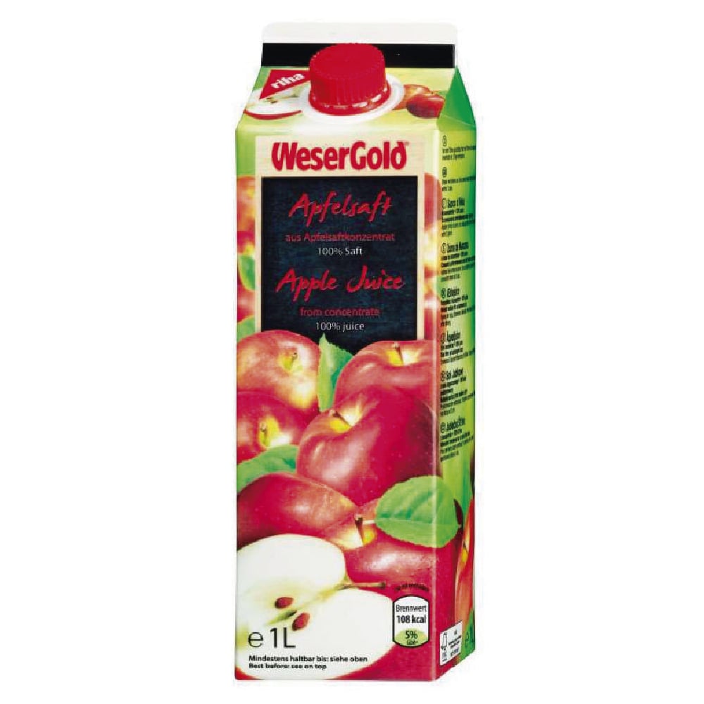 Jugo de manzana WeserGold (1 L) - Imagen 1