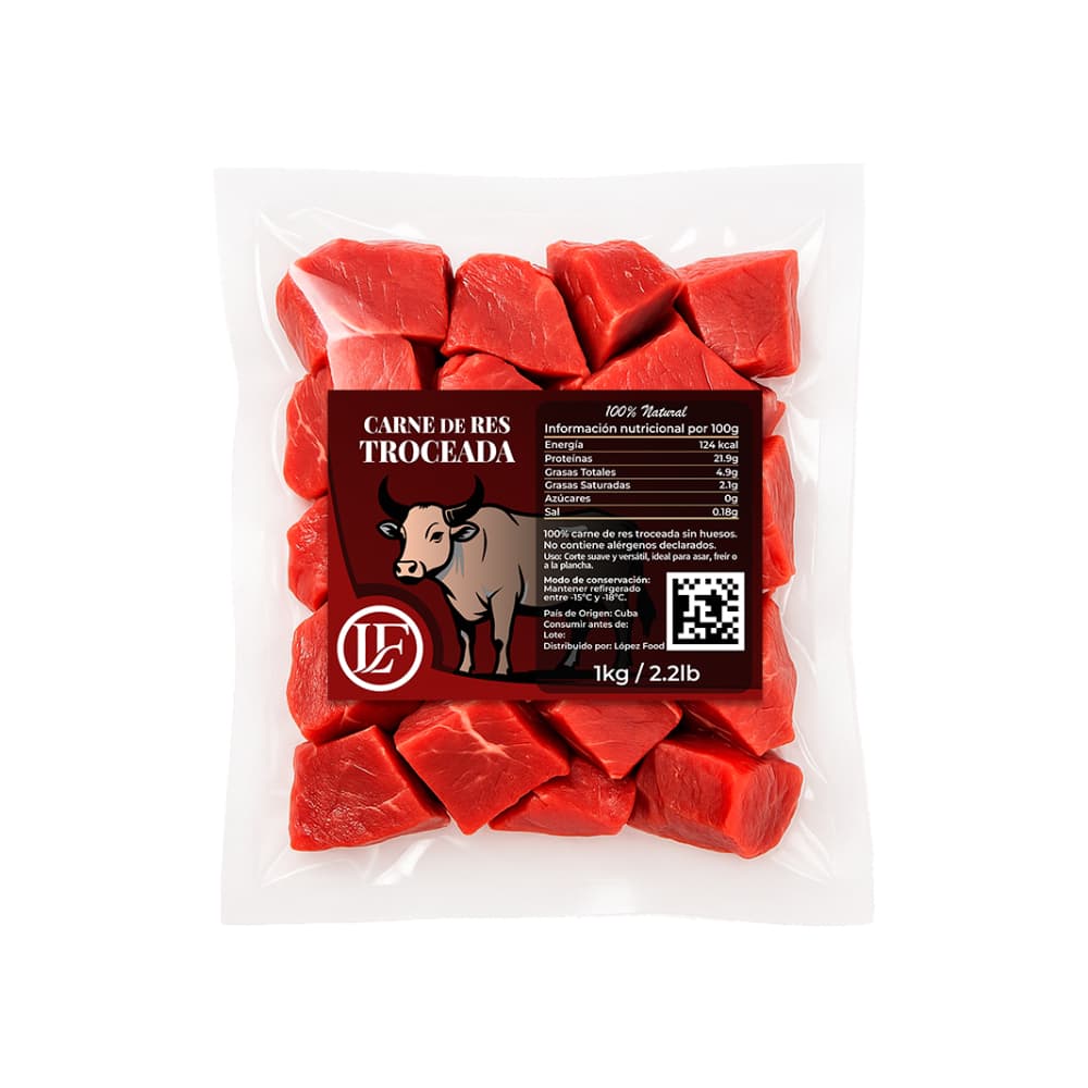 Carne de res troceada LF (1 kg / 2.2 lb) - Imagen 1
