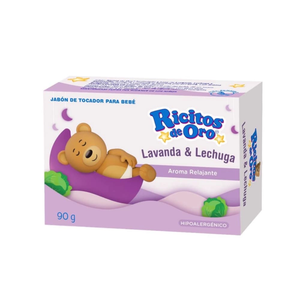 Jabón de tocador para bebé de lavanda y lechuga Ricitos de Oro (90 g / 3.17 oz) - Imagen 1