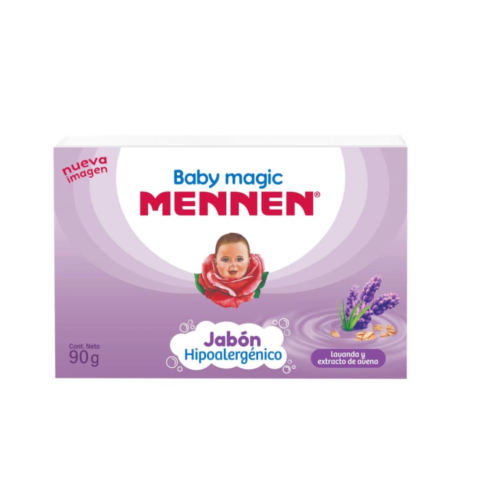 Jabón en barra para bebé con lavanda y extracto de avena Mennen (90 g / 3.17 oz) - Imagen 1