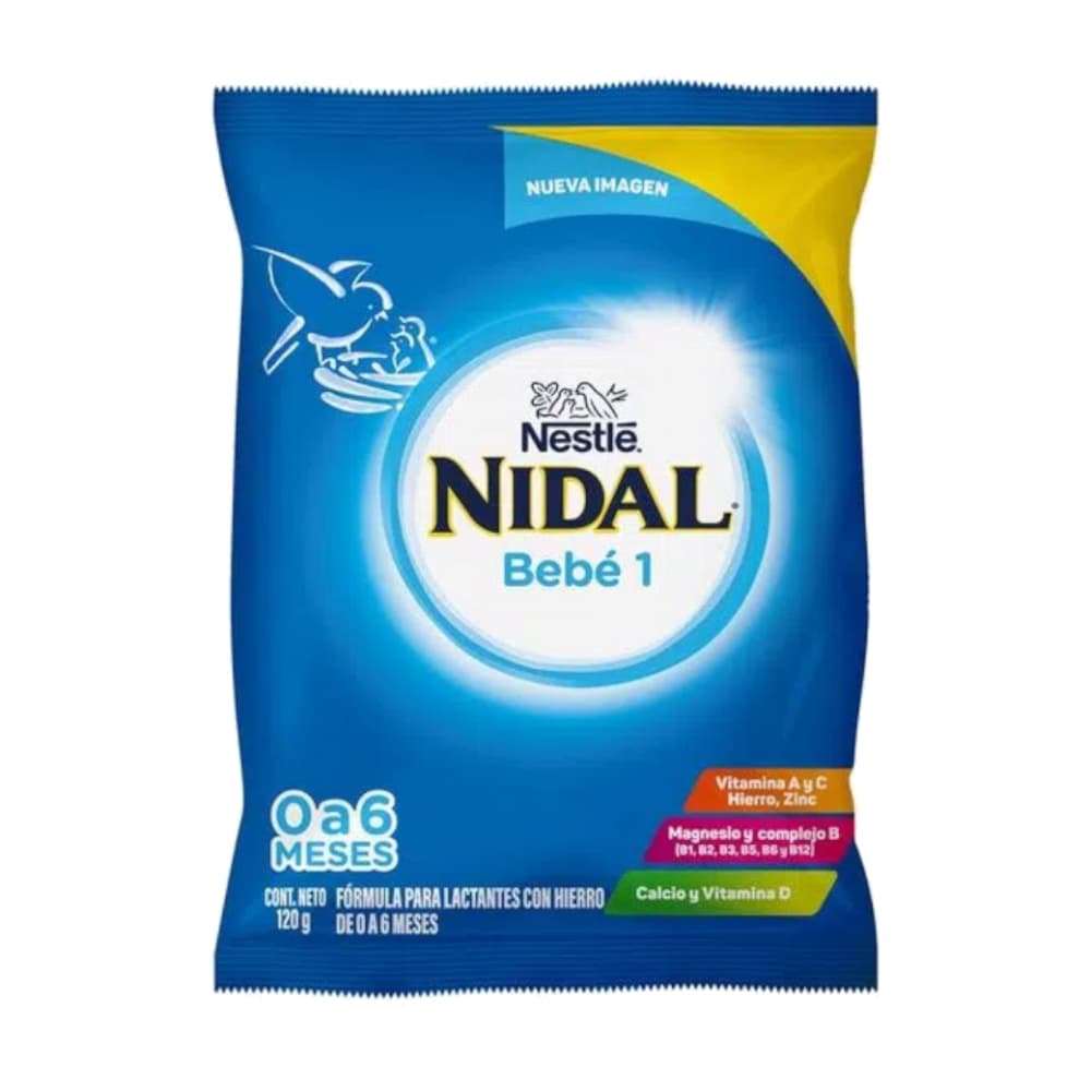 Fórmula para lactantes de 0 a 6 meses con hierro Nidal Nestlé (120 g / 4.23 oz) - Imagen 1