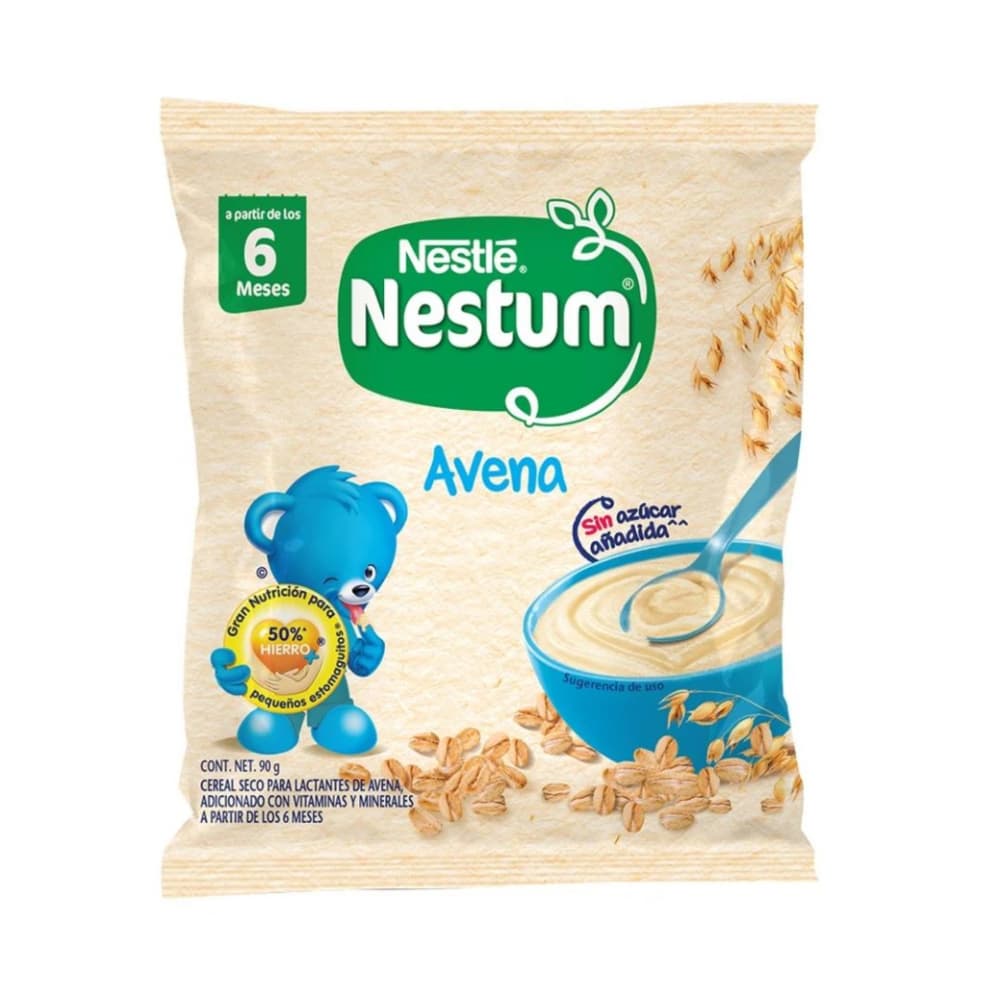 Cereal seco para lactantes con avena sin azúcar añadida Nestum Nestlé (90 g / 3.17 oz) - Imagen 1