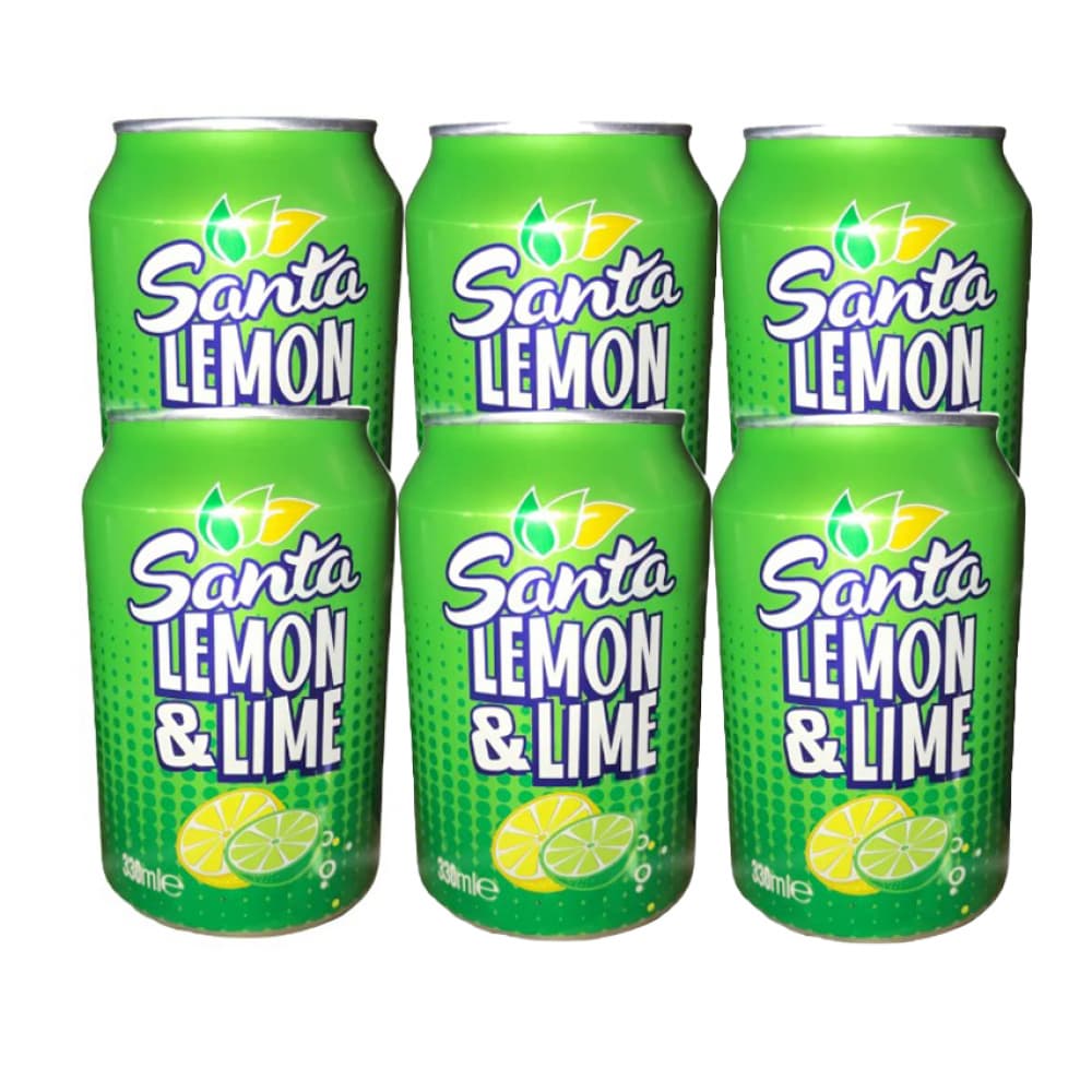Refresco gaseado de lima y limón Santa (6 x 330 ml) - Imagen 1