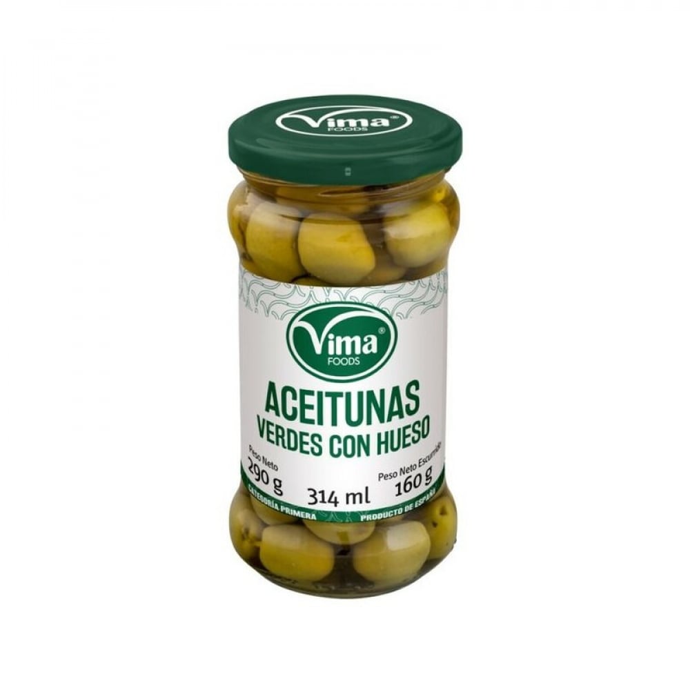 Aceitunas verdes con hueso Vima Foods (290 g / 10.23 oz) - Imagen 1