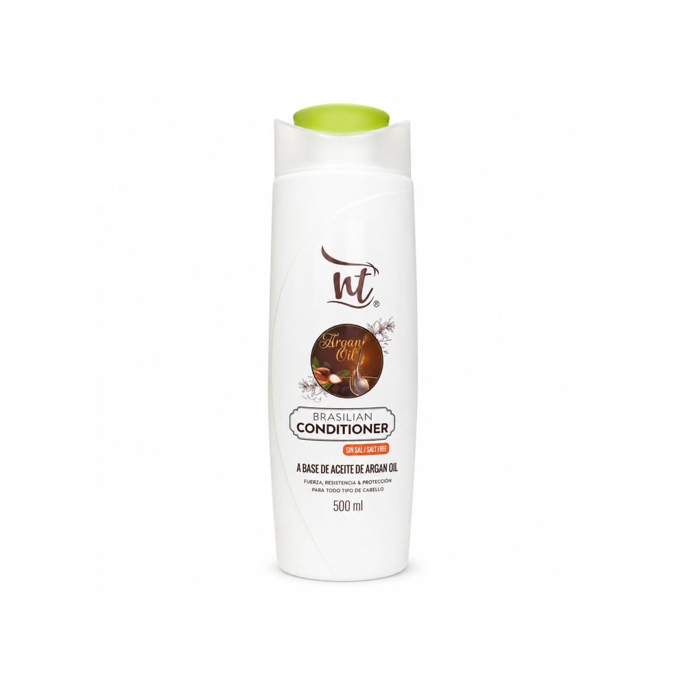 Acondicionador sin sal a base de aceite de argán Brazilian Wow NT (500 ml / 17.6 fl.oz) - Imagen 1